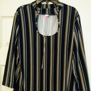 NO BOUNDARIES, Stripe Blouse, Size L